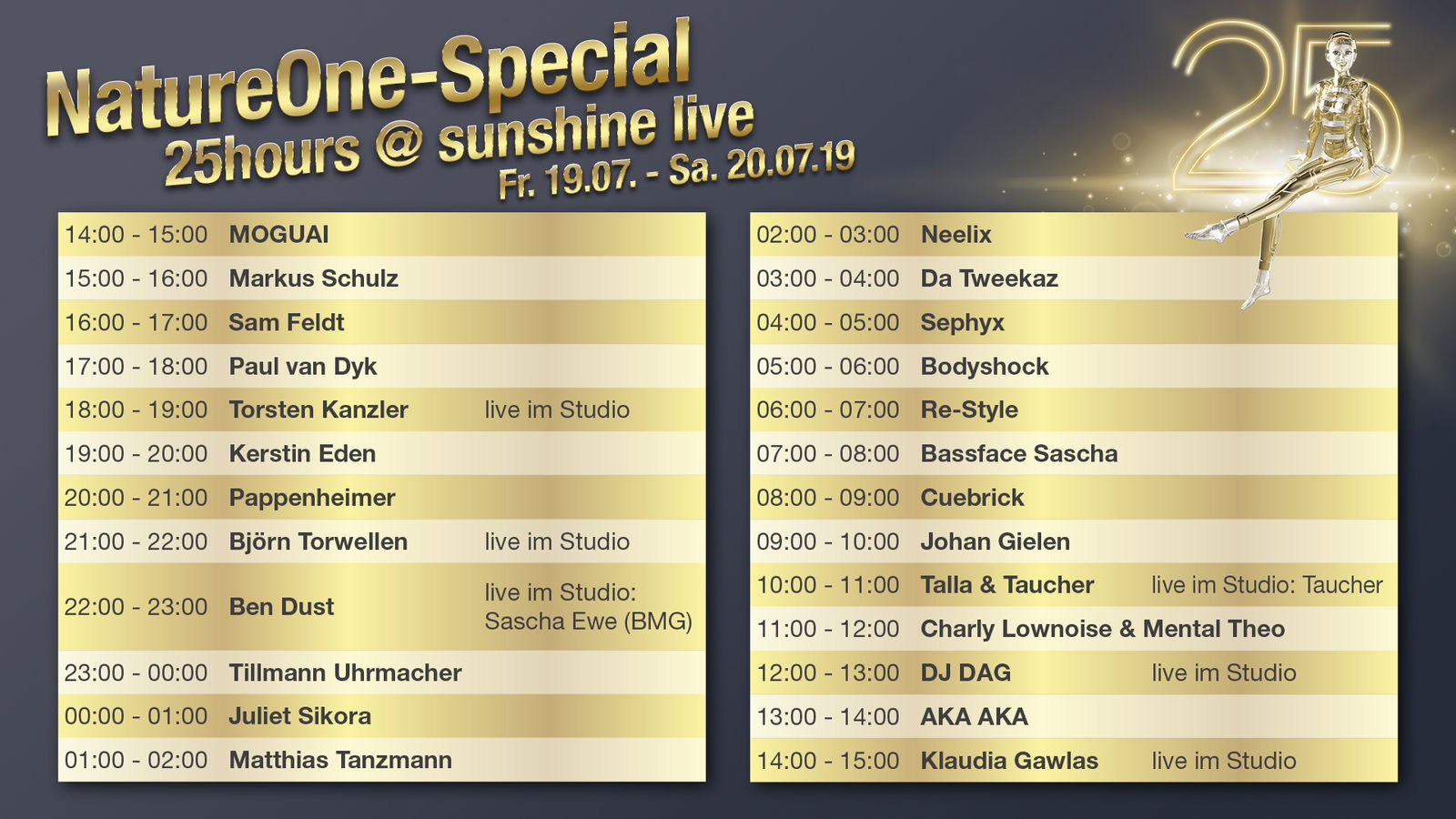 Time Table Nature One Special