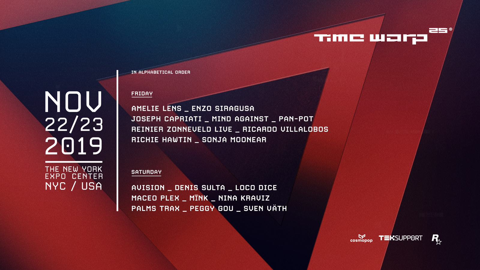 Time Warp NY Line Up