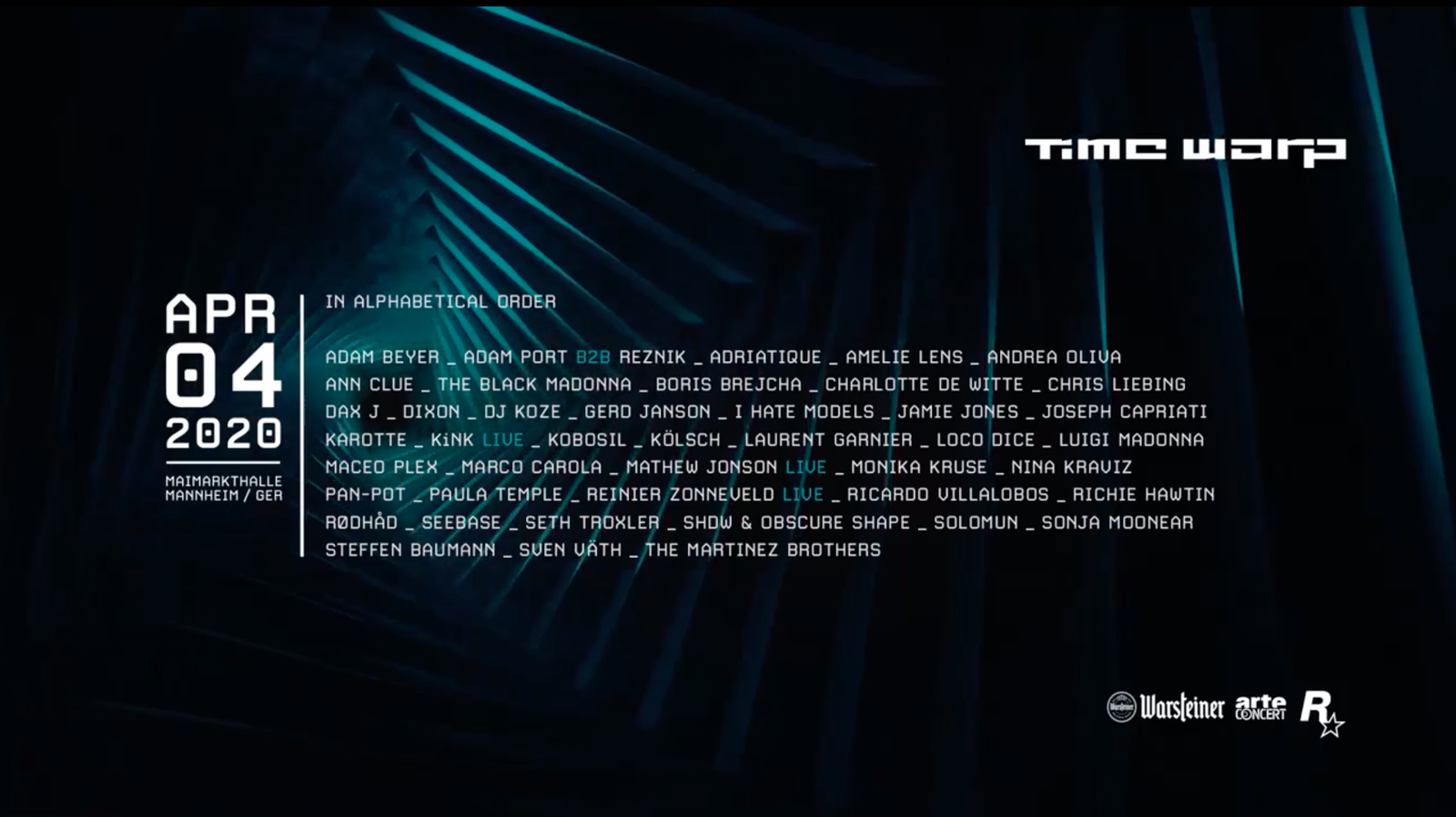 Time Warp 2020 Line Up