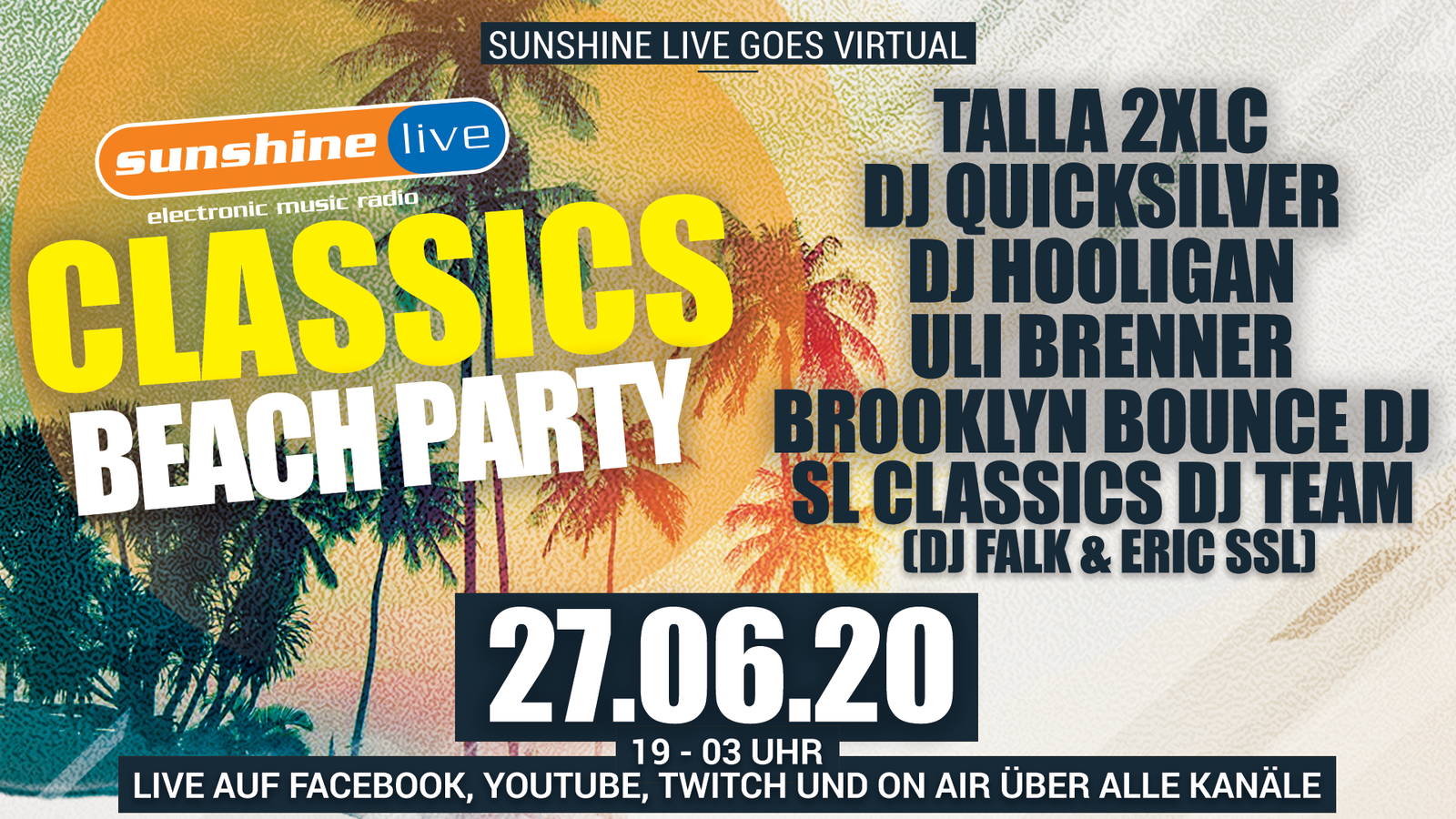 sunshine live goes virtual - Classics Beach Party