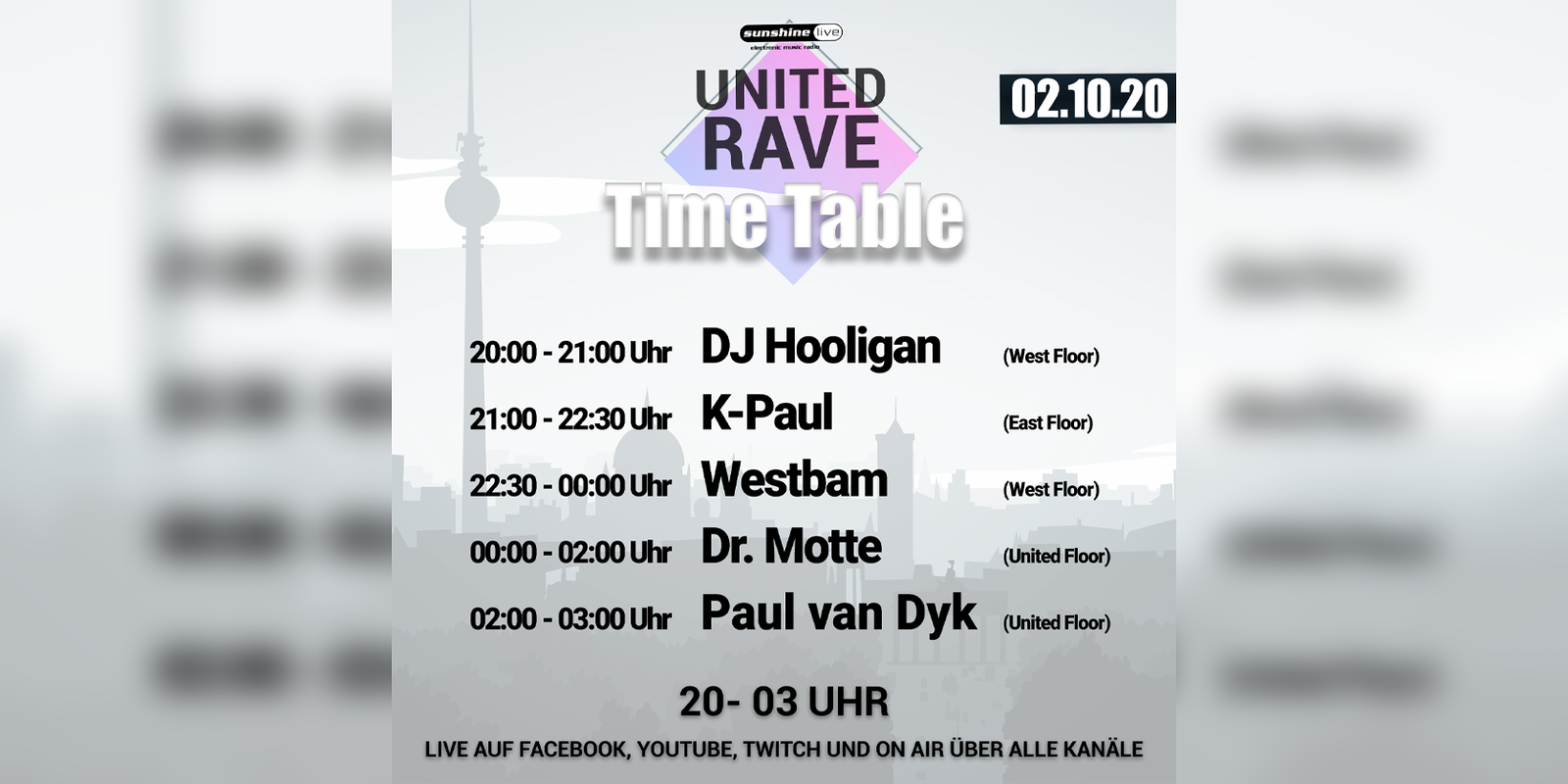 Time Table United Rave