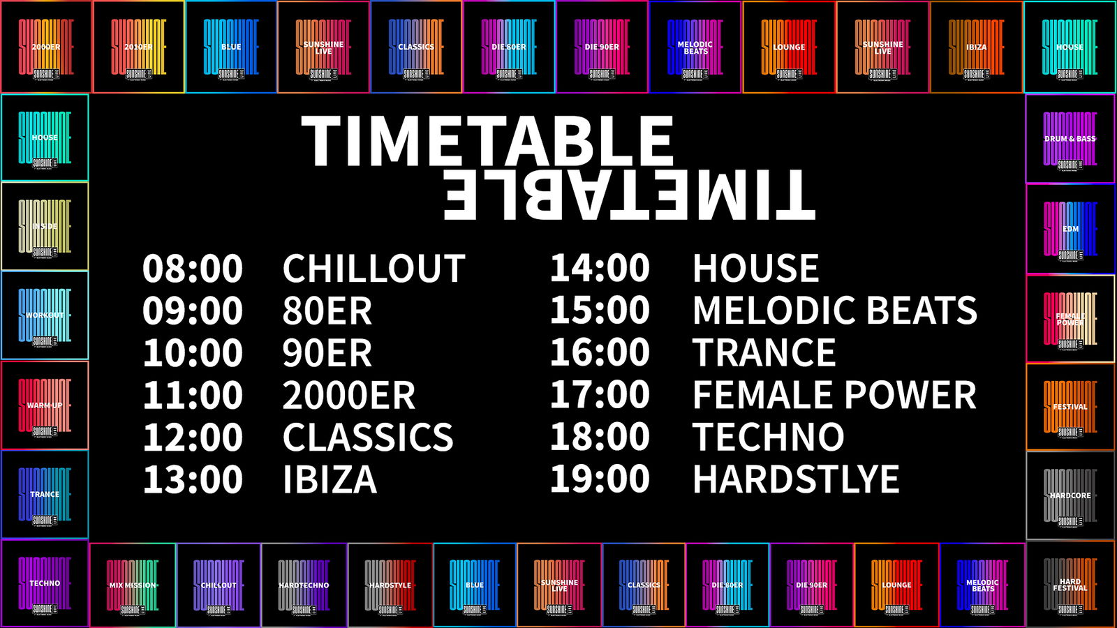 Timetable Channelday