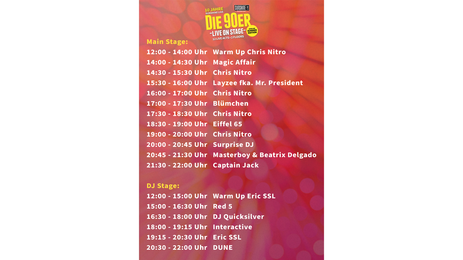 Time Table 90er Weinheim